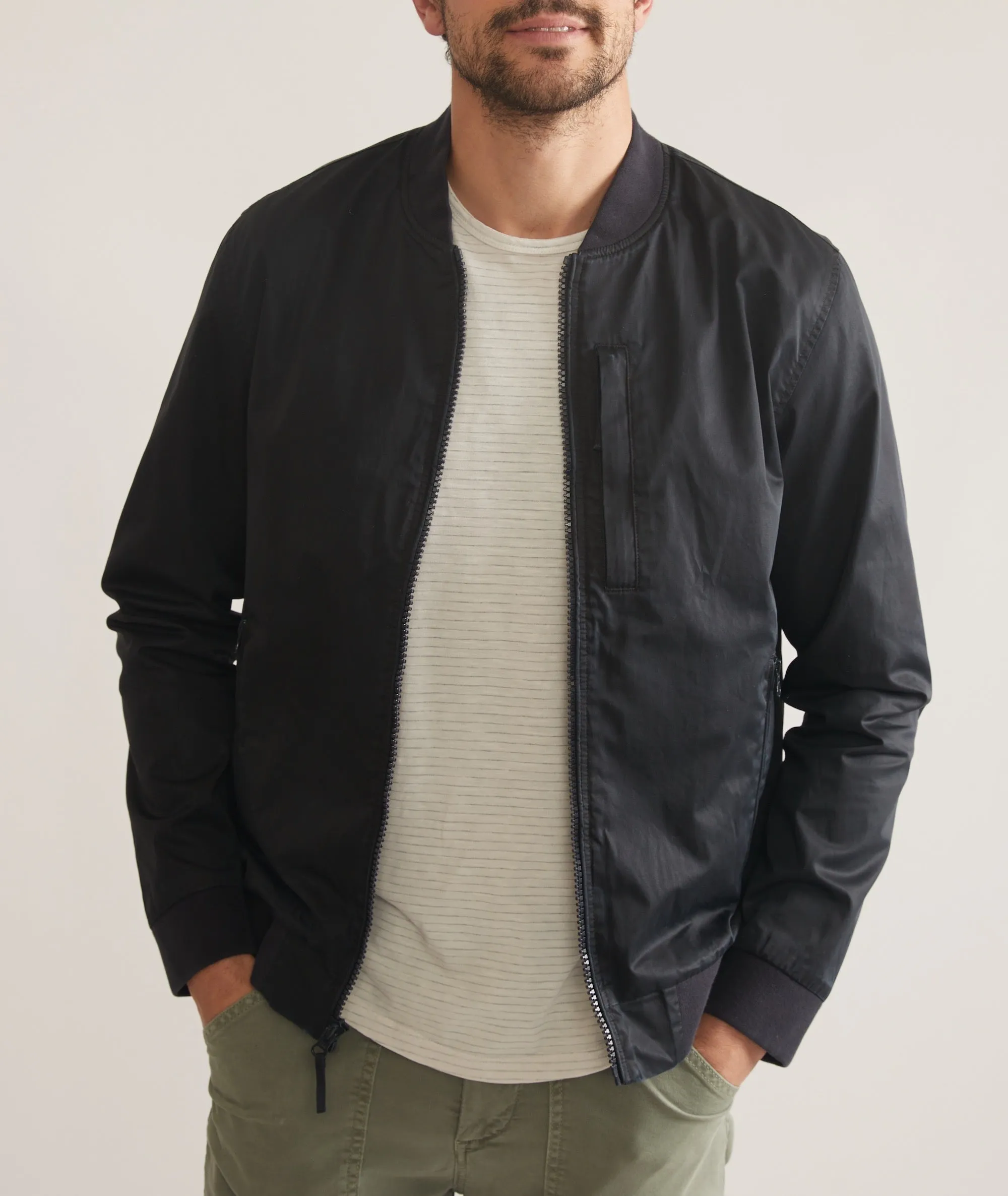 Rossland Dry Wax Bomber sold by Marine Layer product image thumbnail 3