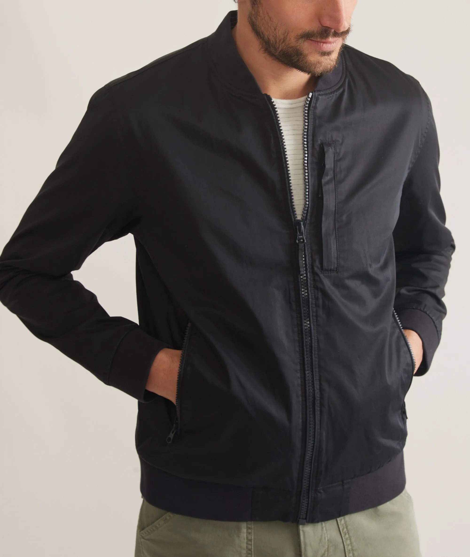 Rossland Dry Wax Bomber sold by Marine Layer product image thumbnail 2