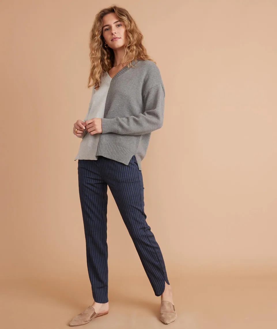 Allison Pant in Black/Blue Stripe sold by Marine Layer product image thumbnail 5