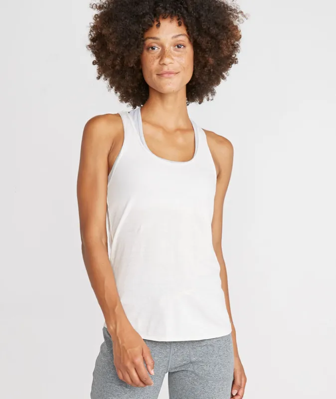 Danica Sport Tank in Off White made by Marine Layer