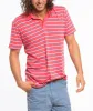 Benji Striped Polo - Red and Blue sold by Marine Layer
