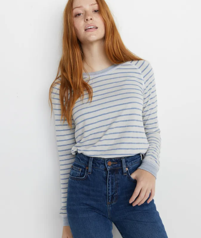 Radley Reversible Raglan in Natural/Faded Denim sold by Marine Layer