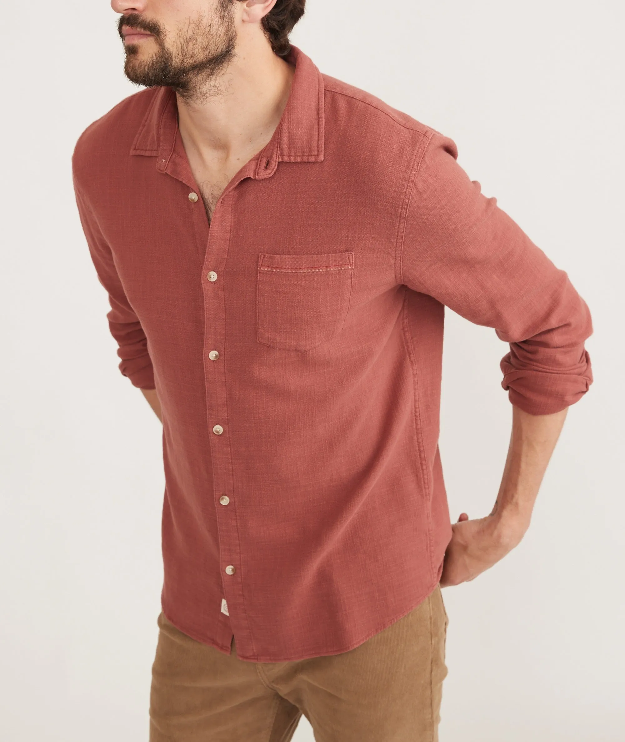 Stretch Selvage Long Sleeve Shirt sold by Marine Layer product image thumbnail 4