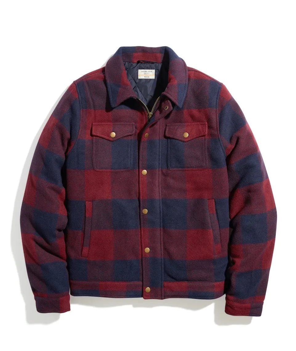 Rockford Trucker in Cabernet/Navy sold by Marine Layer