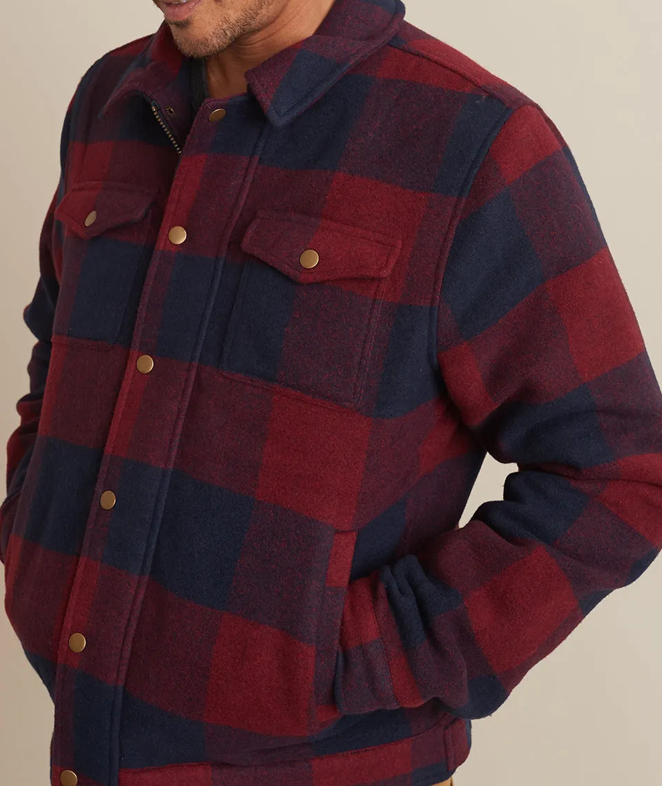 Rockford Trucker in Cabernet/Navy sold by Marine Layer product image thumbnail 3