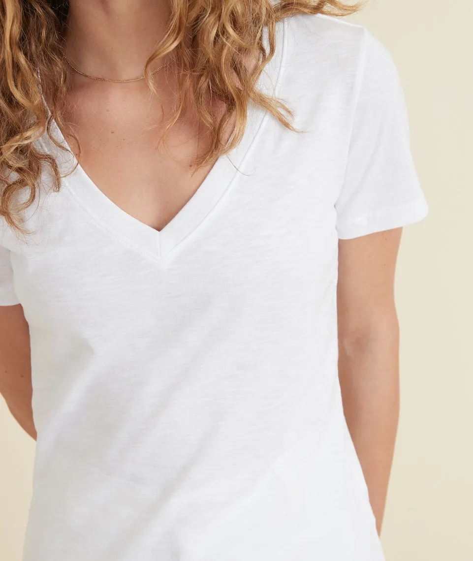 Classic V-Neck Tee in White sold by Marine Layer product image thumbnail 3
