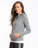 Mock Twist Cowl Neck Hoodie - Heather Grey sold by Marine Layer
