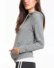 Mock Twist Cowl Neck Hoodie - Heather Grey sold by Marine Layer