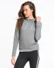 Mock Twist Cowl Neck Hoodie - Heather Grey sold by Marine Layer