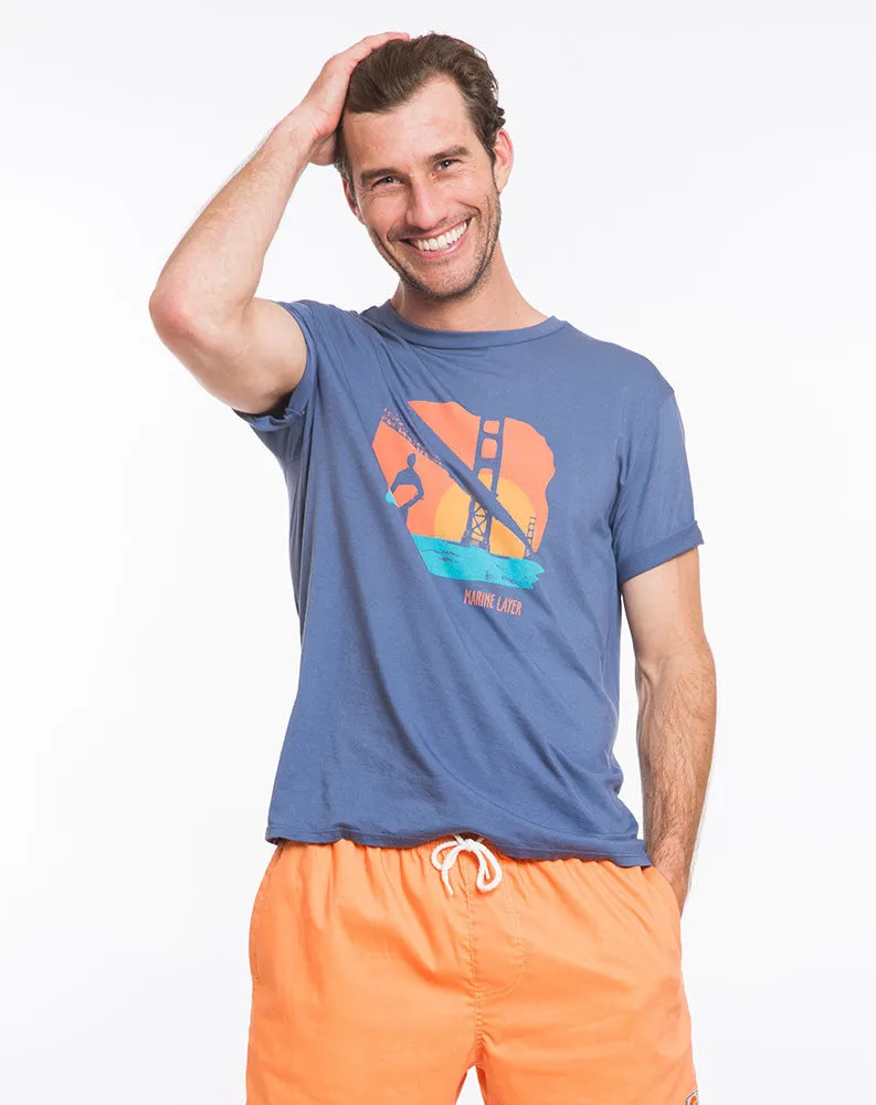 Fort Point Graphic Tee - Mid Blue sold by Marine Layer product image thumbnail 4