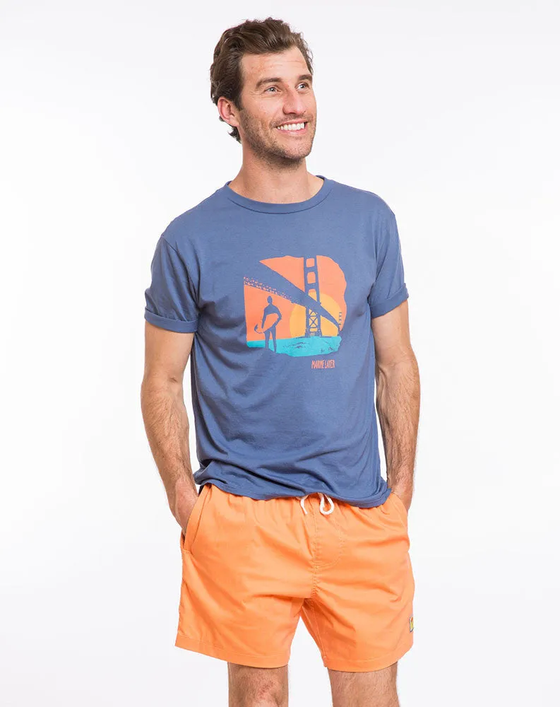 Fort Point Graphic Tee - Mid Blue sold by Marine Layer