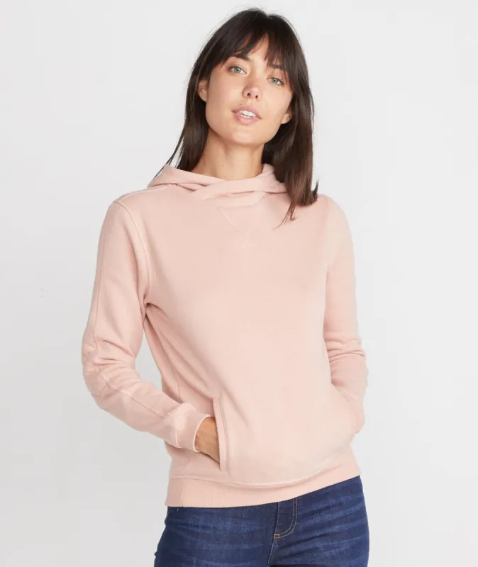 Emilie Cowlneck Hoodie in Vintage Peach sold by Marine Layer
