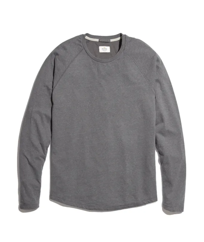 Double Knit Baseball Raglan in Pirate Black sold by Marine Layer