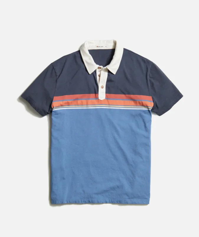 Engineered Stripe Polo sold by Marine Layer