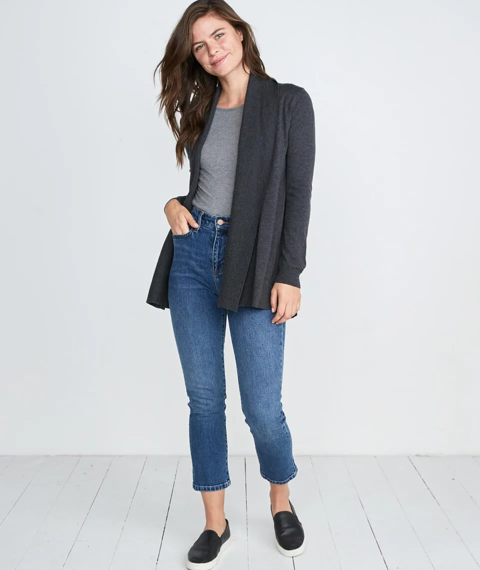 Mae Cardigan in Jet Heather sold by Marine Layer product image thumbnail 2