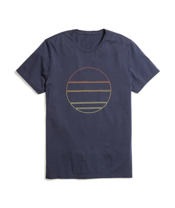 Sunset Outline Tee in Black Iris sold by Marine Layer
