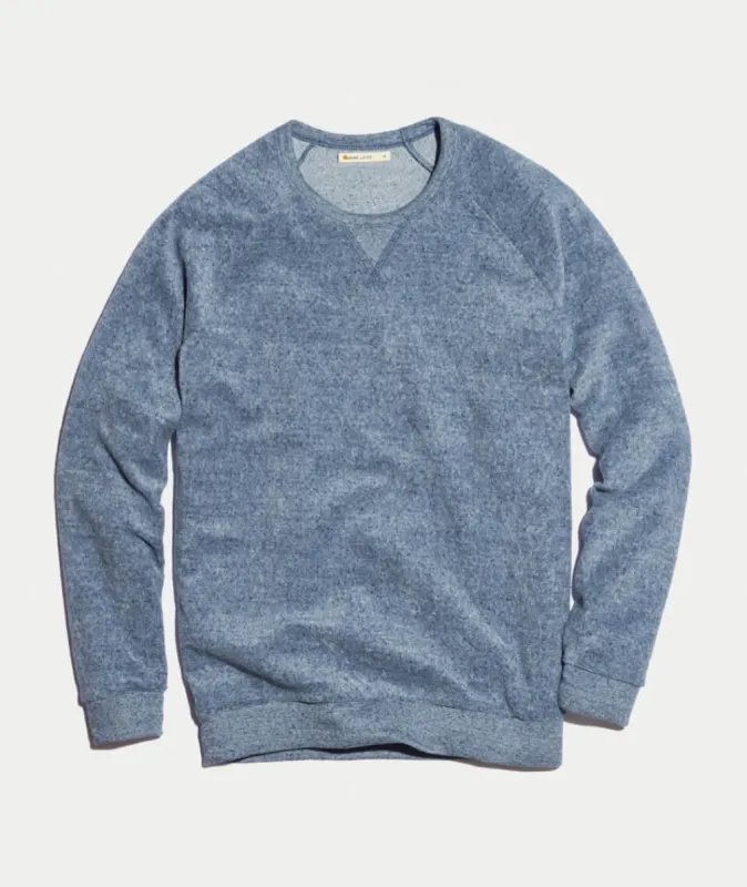 Adrian Crewneck in Denim Nep sold by Marine Layer