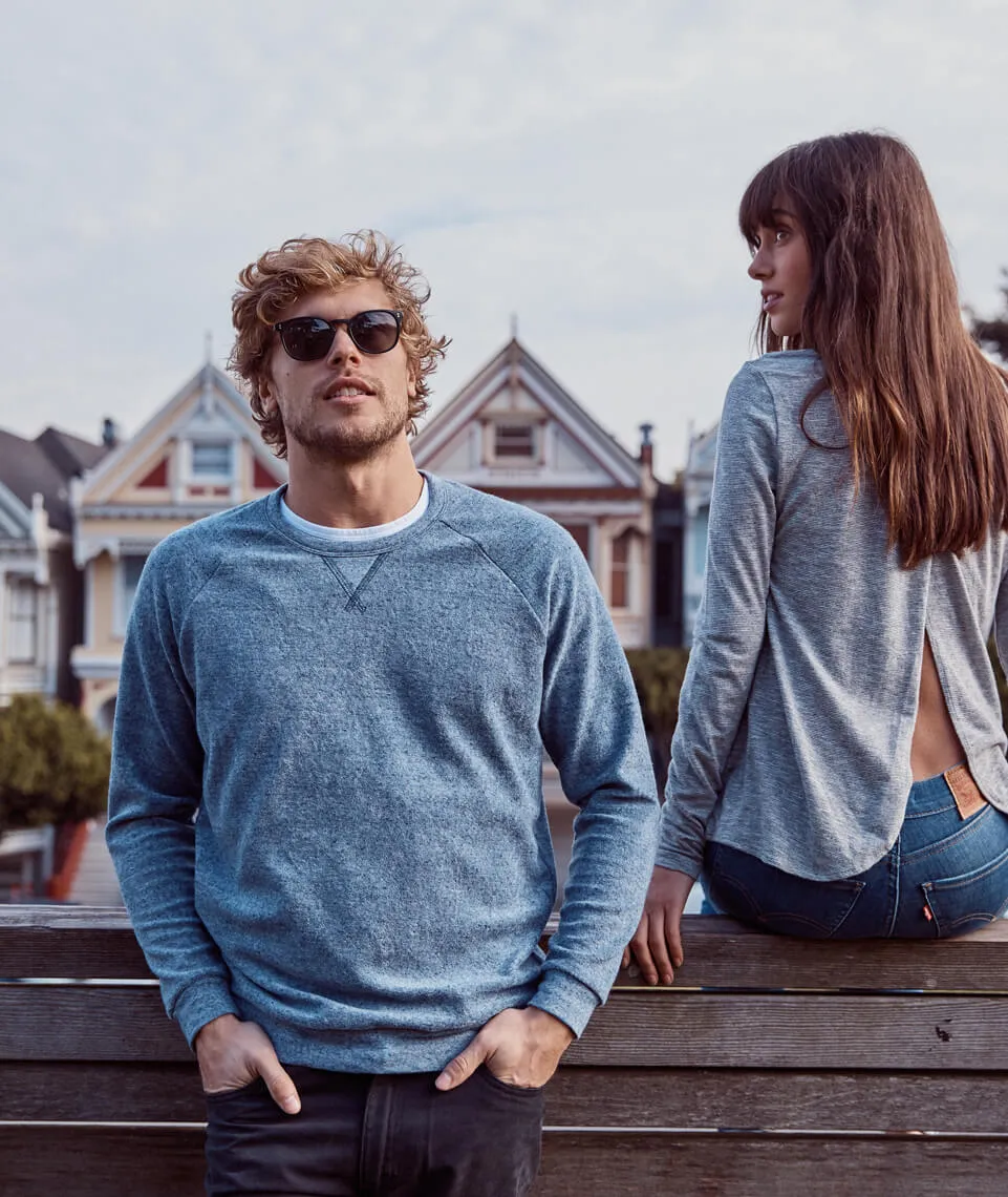Adrian Crewneck in Denim Nep sold by Marine Layer product image thumbnail 5