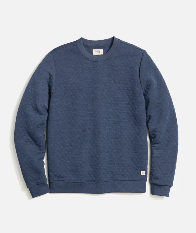 Corbet Quilted Crewneck made by Marine Layer