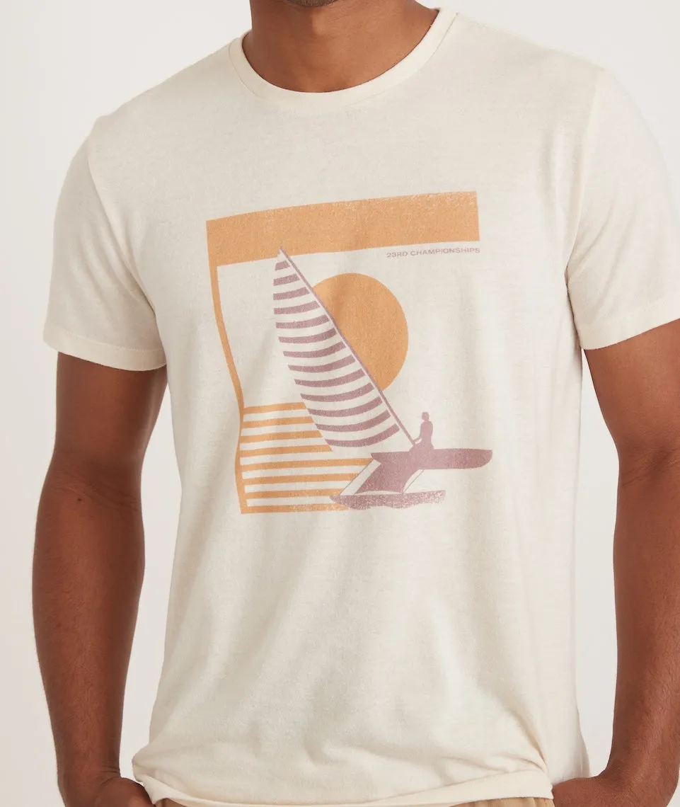 Re-Spun Graphic Tee in Natural sold by Marine Layer product image thumbnail 3