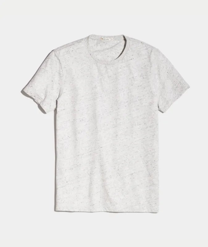 Signature Crewneck in Lt Heather Ash sold by Marine Layer