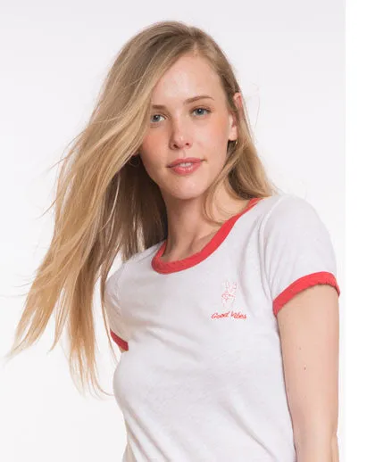Alleghany Ringer Graphic Tee - White and Red sold by Marine Layer product image thumbnail 3