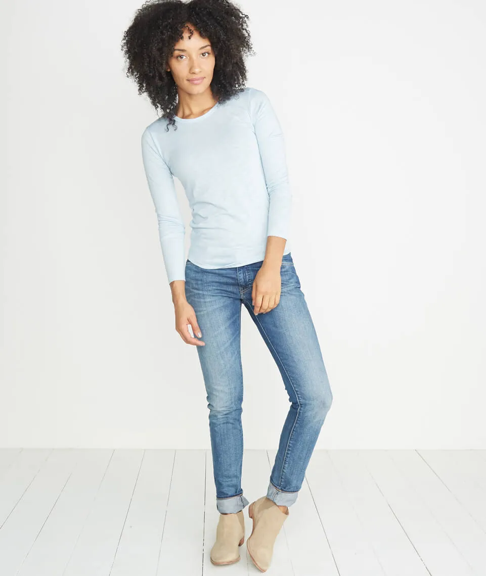 Clover Saddle Longsleeve in Carolina Blue sold by Marine Layer product image thumbnail 4