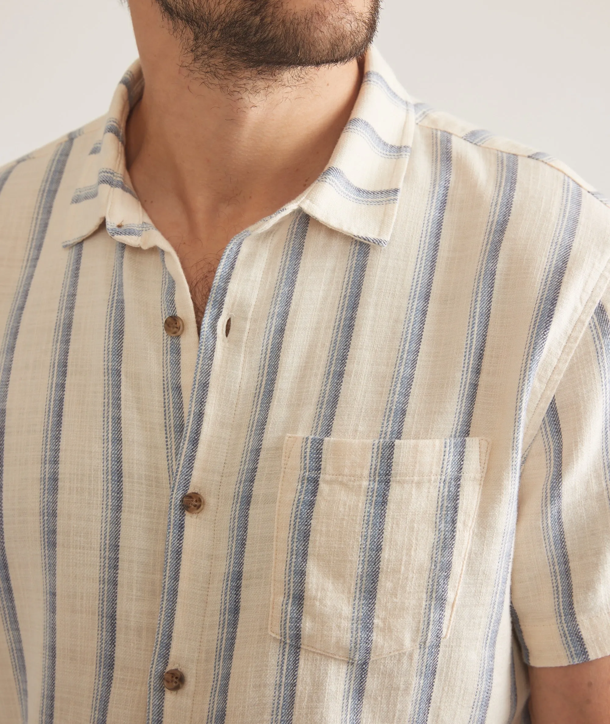 Stretch Selvage Short Sleeve Shirt sold by Marine Layer product image thumbnail 5
