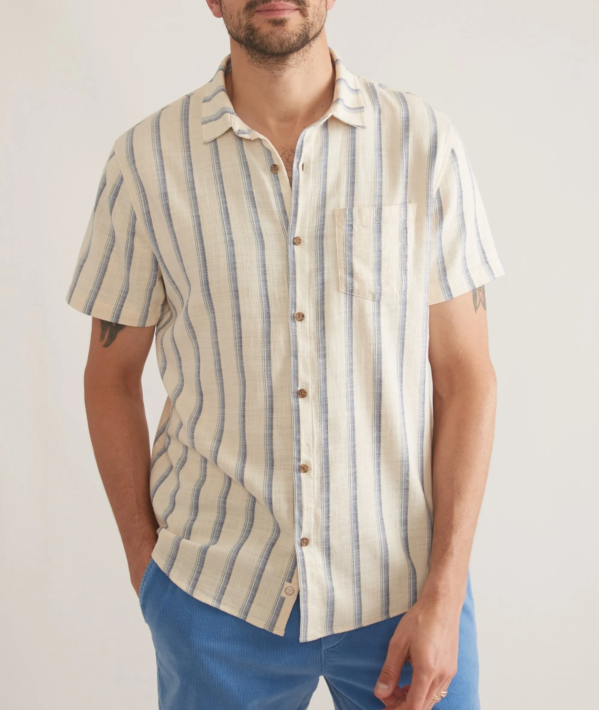 Stretch Selvage Short Sleeve Shirt sold by Marine Layer product image thumbnail 4