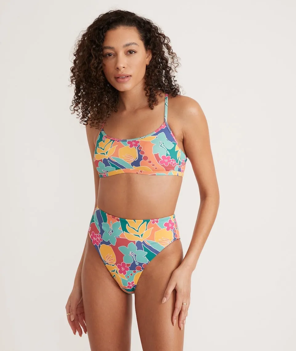 Full Cut Bikini Bottom in Hibiscus Floral sold by Marine Layer