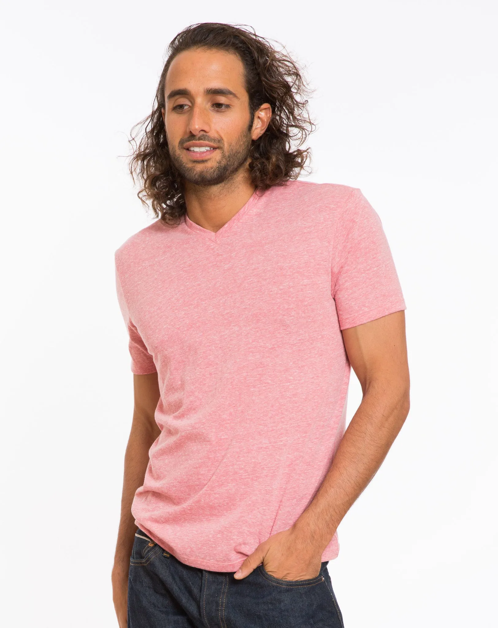 Tri-Blend V-neck - Faded Red sold by Marine Layer product image thumbnail 3