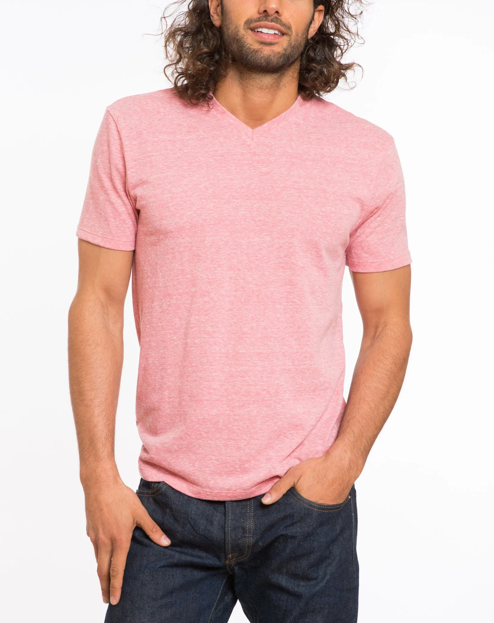 Tri-Blend V-neck - Faded Red sold by Marine Layer product image thumbnail 2