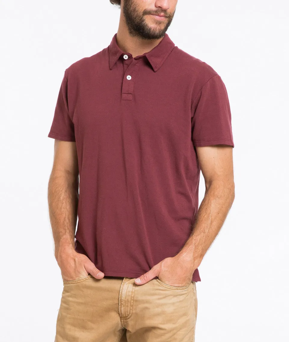 Pique Polo in Mahogany sold by Marine Layer product image thumbnail 3