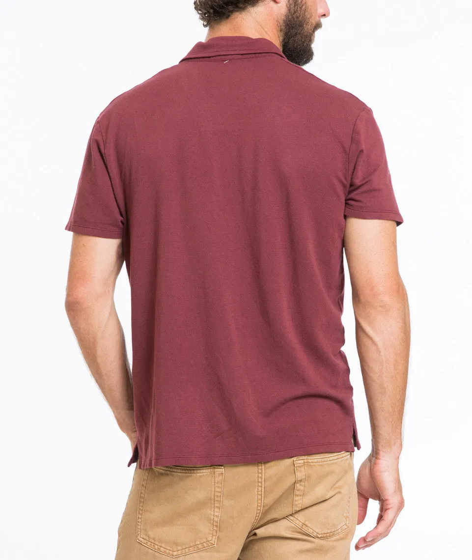 Pique Polo in Mahogany sold by Marine Layer product image thumbnail 2