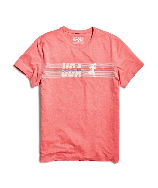 Sport Crew in Red Heather sold by Marine Layer