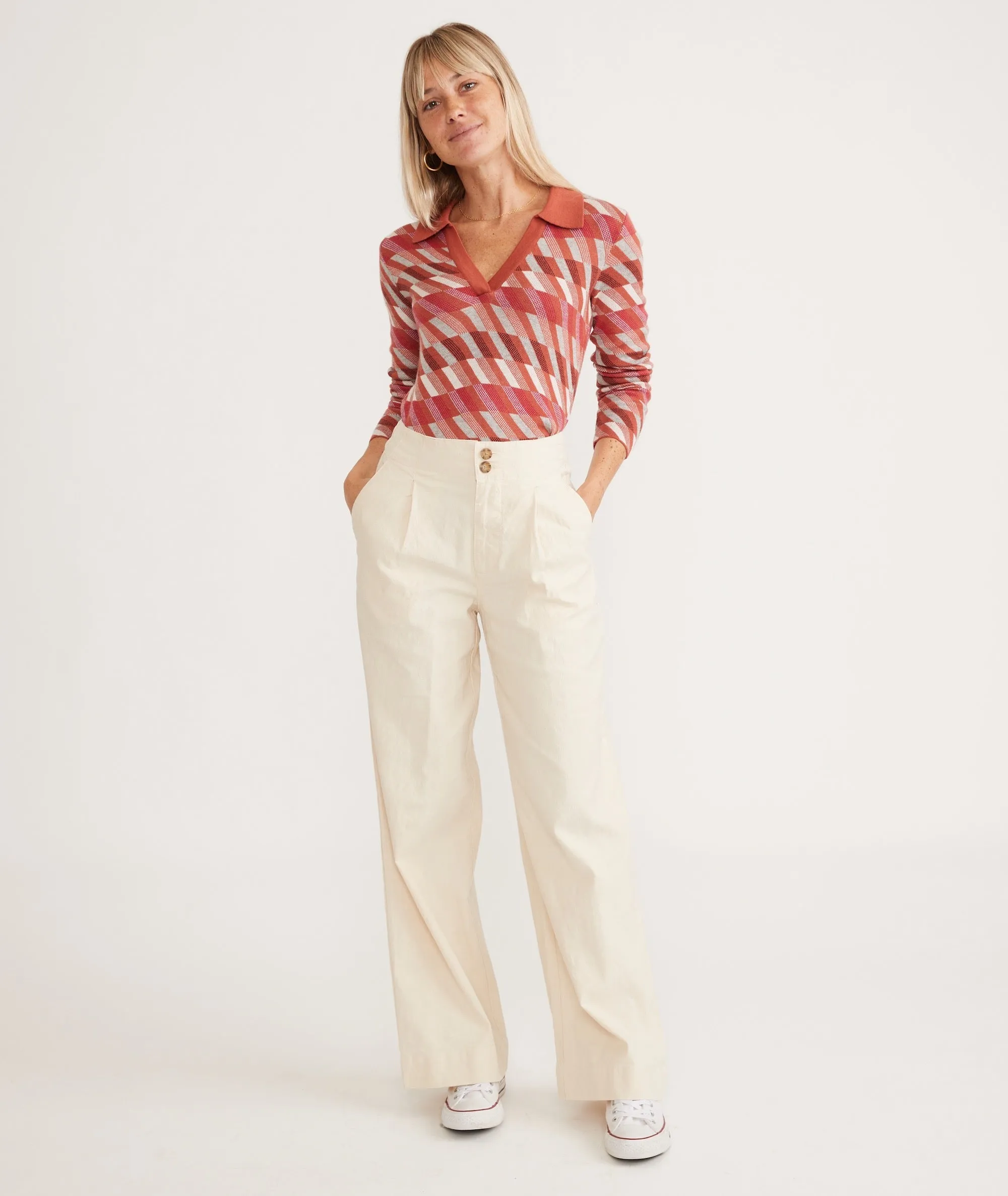 Flora High Waisted Trouser sold by Marine Layer