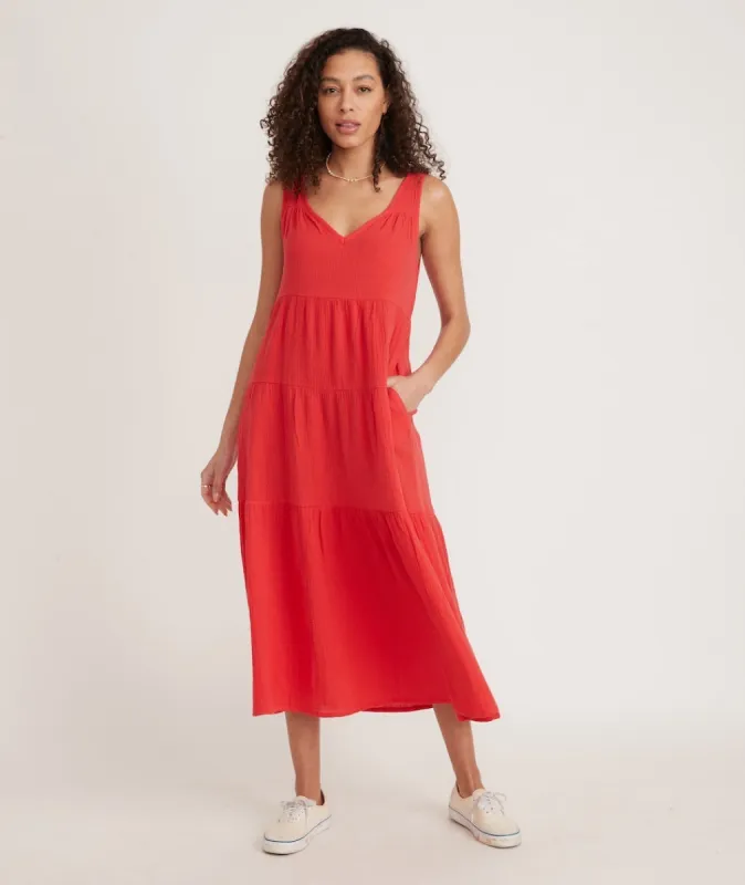 Corinne Double Cloth Maxi Dress sold by Marine Layer