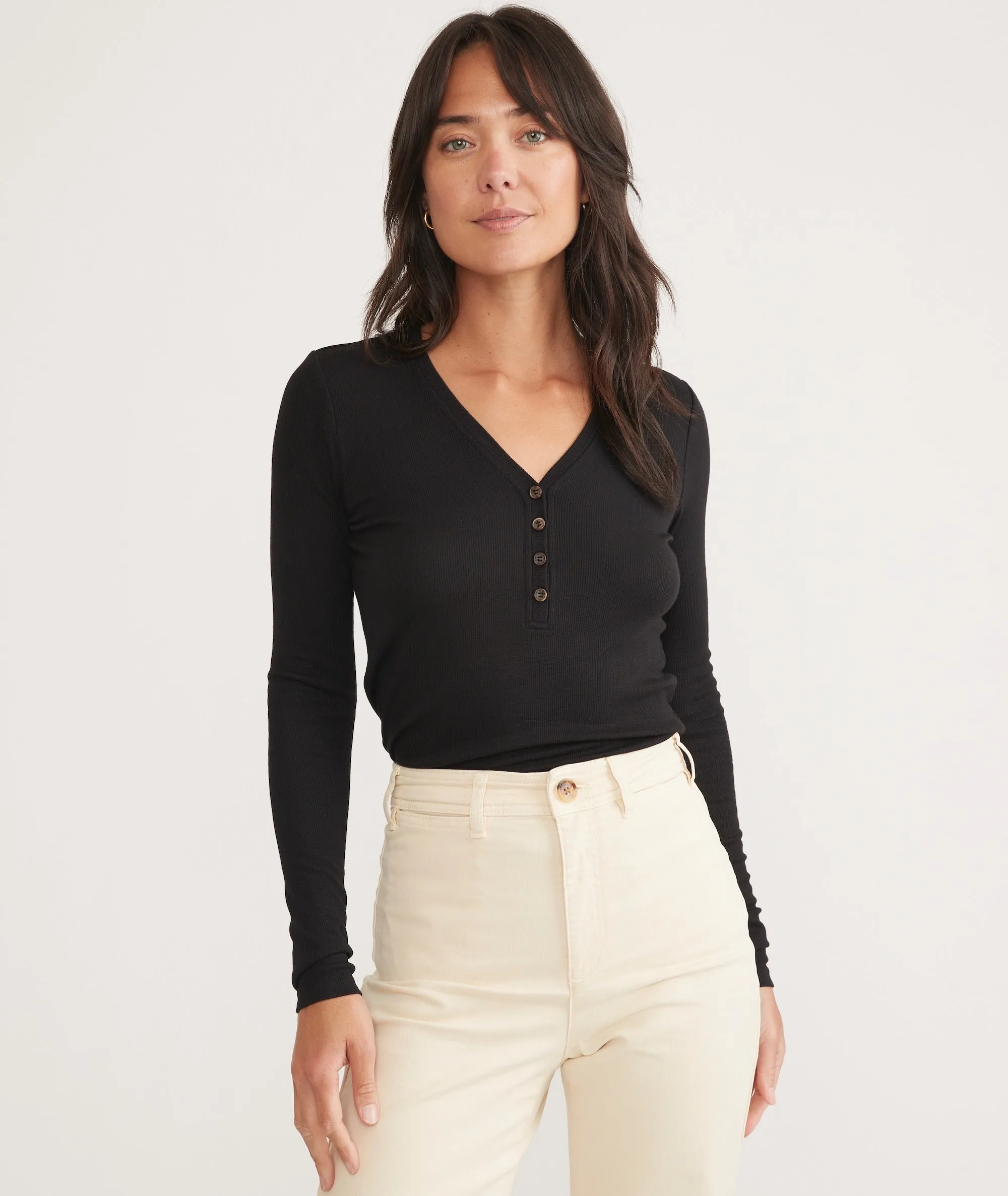 Lexi Rib Henley sold by Marine Layer product image thumbnail 3