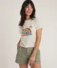 Crop Graphic Tee in Rainbow Palm sold by Marine Layer