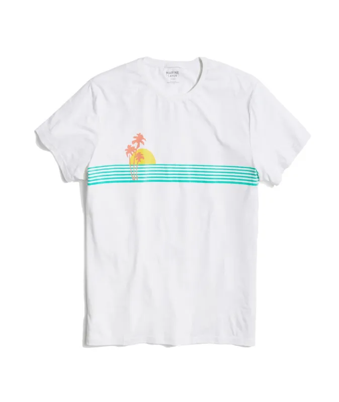 Palm Sunset Tee sold by Marine Layer