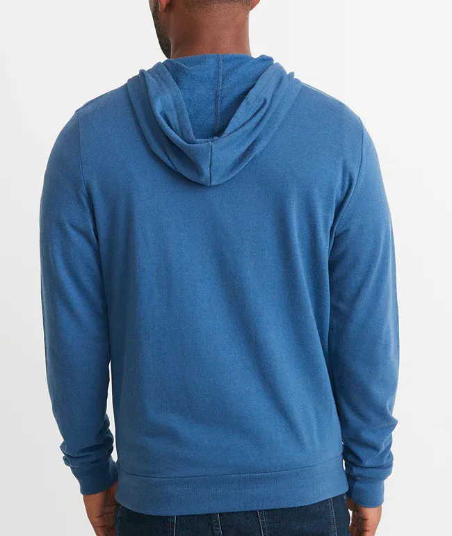 Mens Afternoon Full Zip Hoodie in Faded Navy sold by Marine Layer product image thumbnail 4