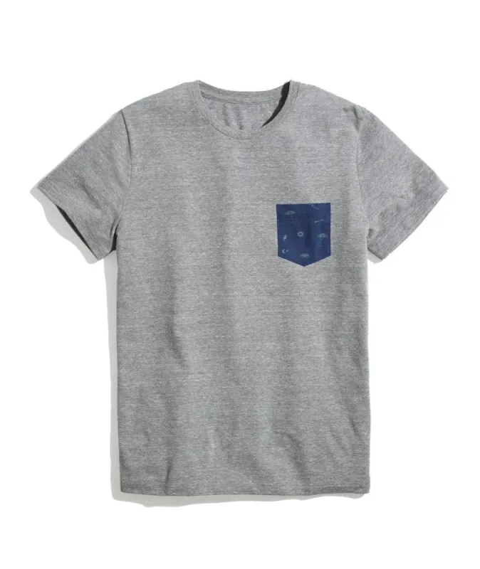 Signature Pocket Tee in Heather Grey sold by Marine Layer