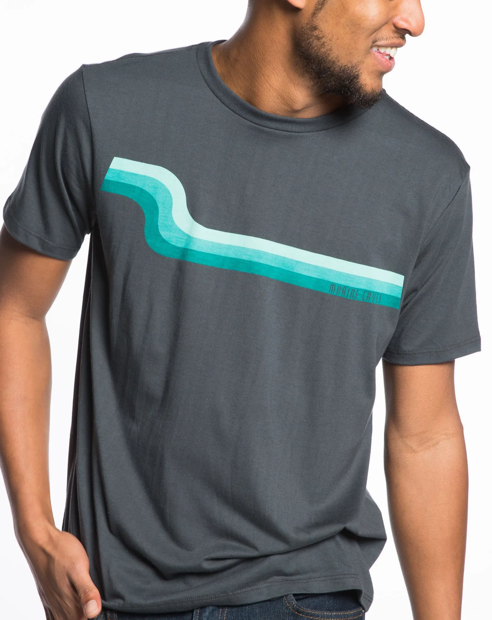 Slow Wave Graphic Tee - Asphalt sold by Marine Layer product image thumbnail 4