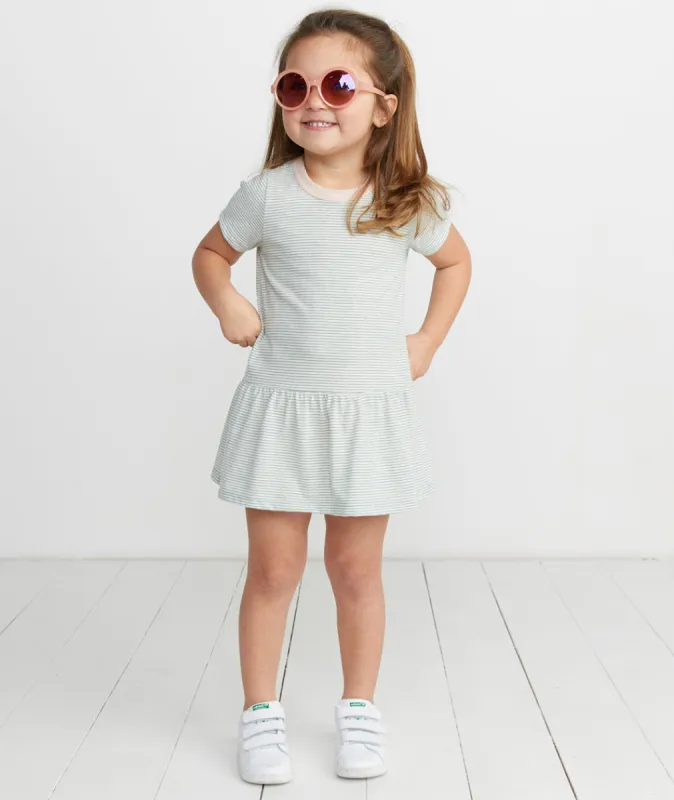 Mini T-Shirt Dress in Green Stripe sold by Marine Layer