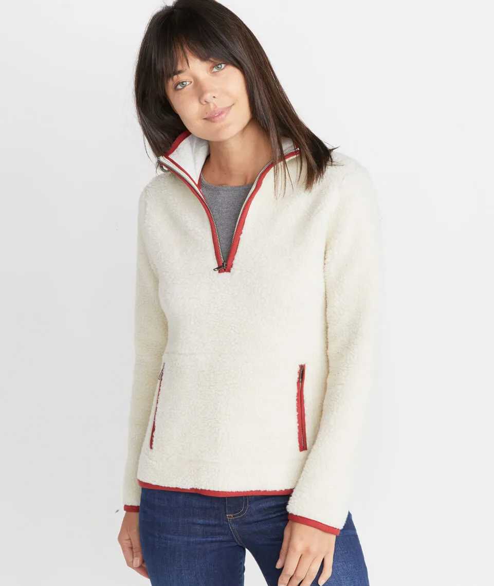 Lady Sherpa Corbet in Natural/Rose sold by Marine Layer