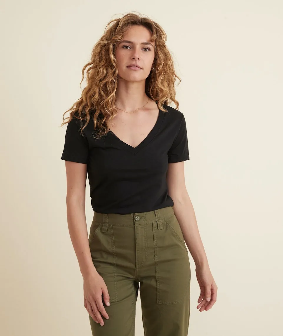 Classic V-Neck Tee in Black sold by Marine Layer product image thumbnail 4