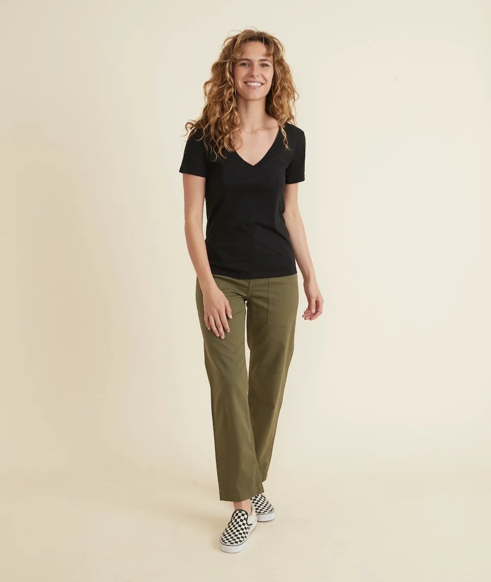 Classic V-Neck Tee in Black sold by Marine Layer product image thumbnail 3