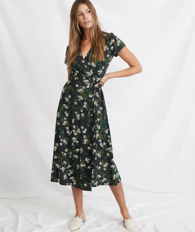 Emlyn Wrap Dress sold by Marine Layer