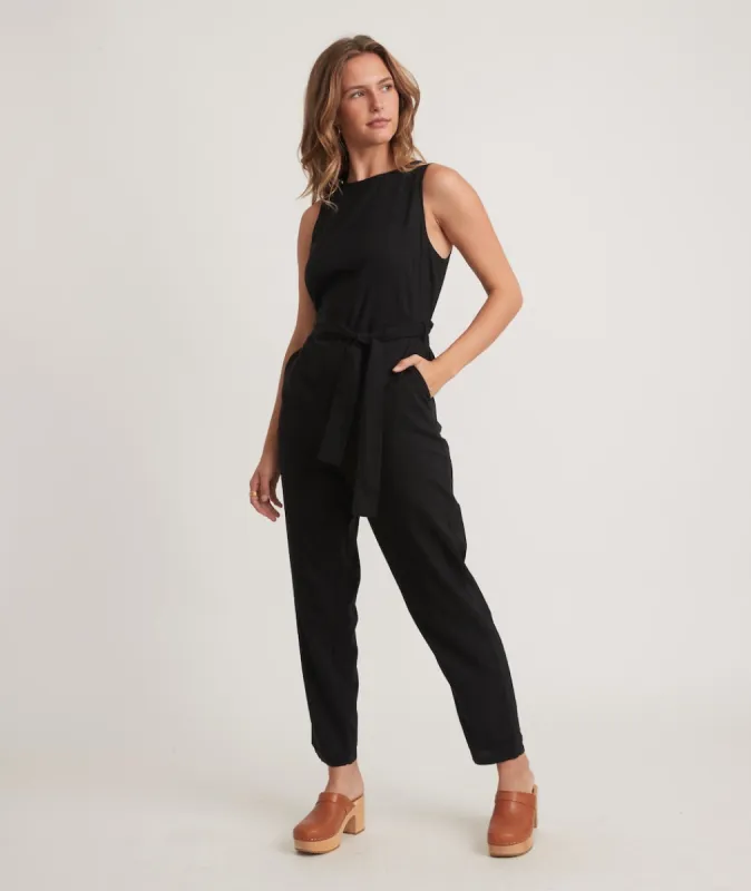 Eloise Belted Jumpsuit sold by Marine Layer
