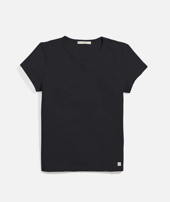 Women's Re-Spun Signature Crew in Faded Black sold by Marine Layer